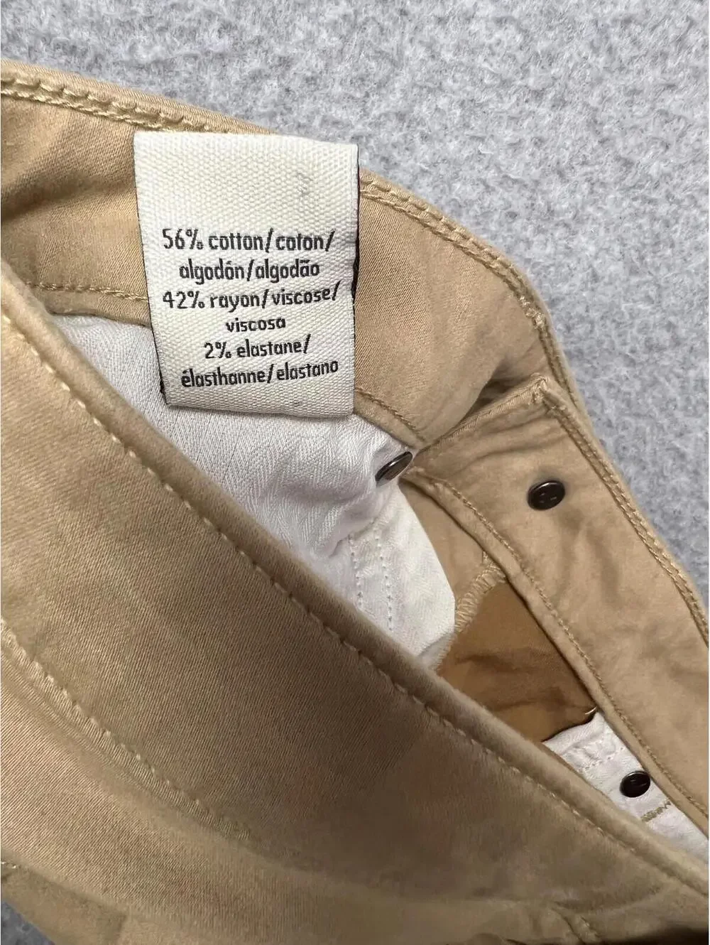 Calvin Klein Jeans Slim Straight Leg Pants Womens Size 6 Casual Simple Tan